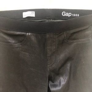 Black leather leggings